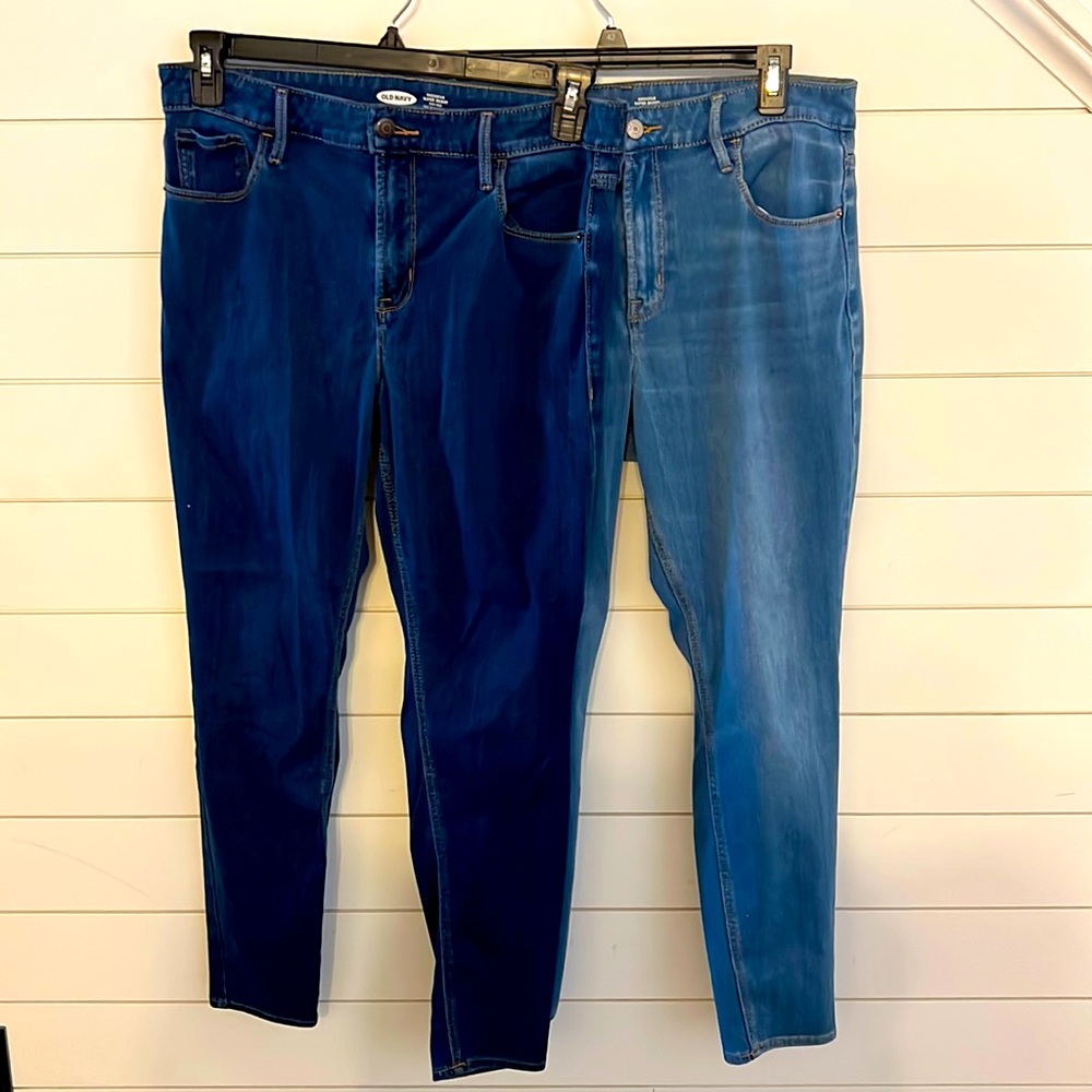 Old Navy High-rise ROCKSTAR Super Skinny 24/7 Sculpt jeans BUNDLE